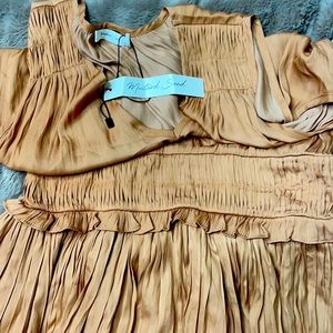 NWT peach ruched waist dress